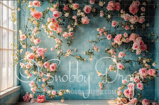 Cherry Blossom Wall Fabric Backdrop-Fabric Photography Backdrop-Snobby Drops Fabric Backdrops for Photography, Exclusive Designs by Tara Mapes Photography, Enchanted Eye Creations by Tara Mapes, photography backgrounds, photography backdrops, fast shipping, US backdrops, cheap photography backdrops