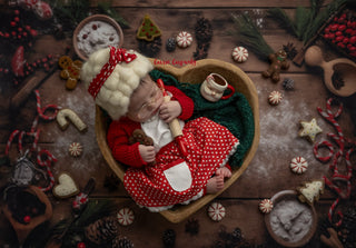 Christmas Baking Fabric Wee Drop-Fabric Photography Backdrop-Snobby Drops Fabric Backdrops for Photography, Exclusive Designs by Tara Mapes Photography, Enchanted Eye Creations by Tara Mapes, photography backgrounds, photography backdrops, fast shipping, US backdrops, cheap photography backdrops