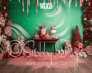 Candy Canes Christmas Candies and Sweet Treats Fabric Backdrop-Fabric Photography Backdrop-Snobby Drops Fabric Backdrops for Photography, Exclusive Designs by Tara Mapes Photography, Enchanted Eye Creations by Tara Mapes, photography backgrounds, photography backdrops, fast shipping, US backdrops, cheap photography backdrops