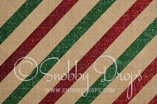 Christmas Glitter Stripes Paper Fabric Photography Backdrop-Fabric Photography Backdrop-Snobby Drops Fabric Backdrops for Photography, Exclusive Designs by Tara Mapes Photography, Enchanted Eye Creations by Tara Mapes, photography backgrounds, photography backdrops, fast shipping, US backdrops, cheap photography backdrops