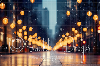 Christmas in the City Fabric Backdrop-Fabric Photography Backdrop-Snobby Drops Fabric Backdrops for Photography, Exclusive Designs by Tara Mapes Photography, Enchanted Eye Creations by Tara Mapes, photography backgrounds, photography backdrops, fast shipping, US backdrops, cheap photography backdrops