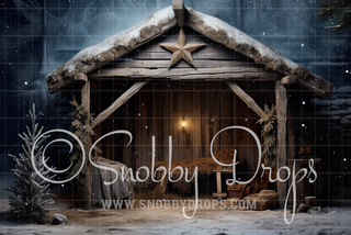 Christmas Nativity Fabric Backdrop-Fabric Photography Backdrop-Snobby Drops Fabric Backdrops for Photography, Exclusive Designs by Tara Mapes Photography, Enchanted Eye Creations by Tara Mapes, photography backgrounds, photography backdrops, fast shipping, US backdrops, cheap photography backdrops