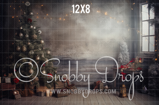 Christmas Studio Fabric Backdrop-Fabric Photography Backdrop-Snobby Drops Fabric Backdrops for Photography, Exclusive Designs by Tara Mapes Photography, Enchanted Eye Creations by Tara Mapes, photography backgrounds, photography backdrops, fast shipping, US backdrops, cheap photography backdrops