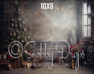 Christmas Studio Fabric Backdrop-Fabric Photography Backdrop-Snobby Drops Fabric Backdrops for Photography, Exclusive Designs by Tara Mapes Photography, Enchanted Eye Creations by Tara Mapes, photography backgrounds, photography backdrops, fast shipping, US backdrops, cheap photography backdrops