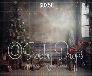 Christmas Studio Fabric Backdrop-Fabric Photography Backdrop-Snobby Drops Fabric Backdrops for Photography, Exclusive Designs by Tara Mapes Photography, Enchanted Eye Creations by Tara Mapes, photography backgrounds, photography backdrops, fast shipping, US backdrops, cheap photography backdrops