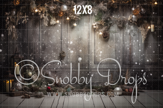 Christmas Studio Fabric Backdrop-Fabric Photography Backdrop-Snobby Drops Fabric Backdrops for Photography, Exclusive Designs by Tara Mapes Photography, Enchanted Eye Creations by Tara Mapes, photography backgrounds, photography backdrops, fast shipping, US backdrops, cheap photography backdrops