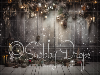 Christmas Studio Fabric Backdrop-Fabric Photography Backdrop-Snobby Drops Fabric Backdrops for Photography, Exclusive Designs by Tara Mapes Photography, Enchanted Eye Creations by Tara Mapes, photography backgrounds, photography backdrops, fast shipping, US backdrops, cheap photography backdrops