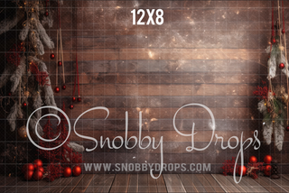 Christmas Studio Fabric Backdrop-Fabric Photography Backdrop-Snobby Drops Fabric Backdrops for Photography, Exclusive Designs by Tara Mapes Photography, Enchanted Eye Creations by Tara Mapes, photography backgrounds, photography backdrops, fast shipping, US backdrops, cheap photography backdrops