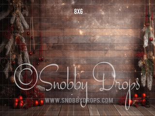 Christmas Studio Fabric Backdrop-Fabric Photography Backdrop-Snobby Drops Fabric Backdrops for Photography, Exclusive Designs by Tara Mapes Photography, Enchanted Eye Creations by Tara Mapes, photography backgrounds, photography backdrops, fast shipping, US backdrops, cheap photography backdrops