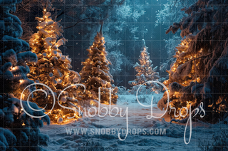 Christmas Tree Farm Fabric Backdrop-Fabric Photography Backdrop-Snobby Drops Fabric Backdrops for Photography, Exclusive Designs by Tara Mapes Photography, Enchanted Eye Creations by Tara Mapes, photography backgrounds, photography backdrops, fast shipping, US backdrops, cheap photography backdrops