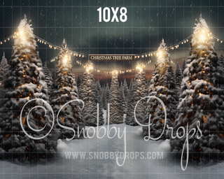 Christmas Tree Farm Fabric Backdrop-Fabric Photography Backdrop-Snobby Drops Fabric Backdrops for Photography, Exclusive Designs by Tara Mapes Photography, Enchanted Eye Creations by Tara Mapes, photography backgrounds, photography backdrops, fast shipping, US backdrops, cheap photography backdrops