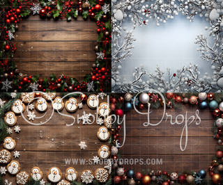 Christmas Wee Quad-Rubber Wee Floor-Snobby Drops Fabric Backdrops for Photography, Exclusive Designs by Tara Mapes Photography, Enchanted Eye Creations by Tara Mapes, photography backgrounds, photography backdrops, fast shipping, US backdrops, cheap photography backdrops