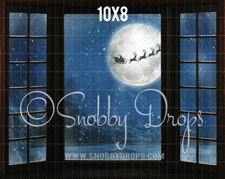 Christmas Window Fabric Backdrop-Fabric Photography Backdrop-Snobby Drops Fabric Backdrops for Photography, Exclusive Designs by Tara Mapes Photography, Enchanted Eye Creations by Tara Mapes, photography backgrounds, photography backdrops, fast shipping, US backdrops, cheap photography backdrops