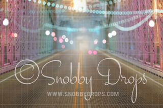 City Bridge Fabric Backdrop-Fabric Photography Backdrop-Snobby Drops Fabric Backdrops for Photography, Exclusive Designs by Tara Mapes Photography, Enchanted Eye Creations by Tara Mapes, photography backgrounds, photography backdrops, fast shipping, US backdrops, cheap photography backdrops