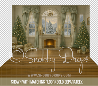 Classic Fireplace in Muted Tones Christmas Fabric Backdrop-Fabric Photography Backdrop-Snobby Drops Fabric Backdrops for Photography, Exclusive Designs by Tara Mapes Photography, Enchanted Eye Creations by Tara Mapes, photography backgrounds, photography backdrops, fast shipping, US backdrops, cheap photography backdrops