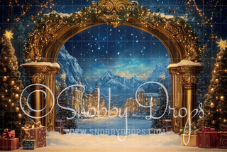 Classic Nutcracker Realm Fabric Backdrop-Fabric Photography Backdrop-Snobby Drops Fabric Backdrops for Photography, Exclusive Designs by Tara Mapes Photography, Enchanted Eye Creations by Tara Mapes, photography backgrounds, photography backdrops, fast shipping, US backdrops, cheap photography backdrops