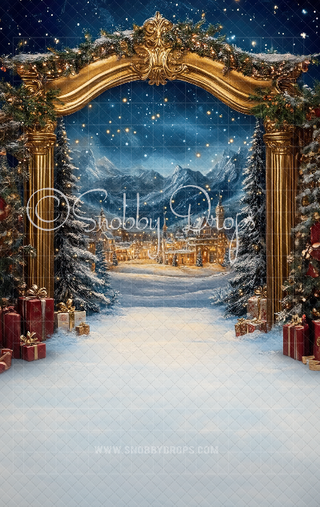 Classic Nutcracker Realm Fabric Backdrop Sweep-Fabric Photography Sweep-Snobby Drops Fabric Backdrops for Photography, Exclusive Designs by Tara Mapes Photography, Enchanted Eye Creations by Tara Mapes, photography backgrounds, photography backdrops, fast shipping, US backdrops, cheap photography backdrops