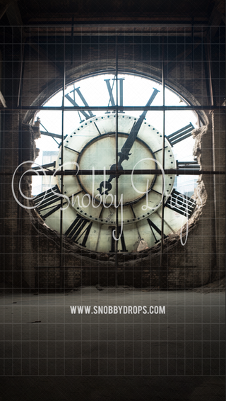 Clock Tower Fabric Backdrop Sweep-Fabric Photography Backdrop-Snobby Drops Fabric Backdrops for Photography, Exclusive Designs by Tara Mapes Photography, Enchanted Eye Creations by Tara Mapes, photography backgrounds, photography backdrops, fast shipping, US backdrops, cheap photography backdrops