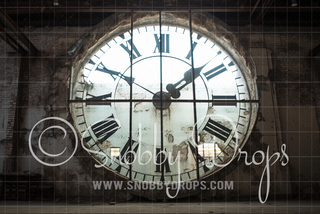 Clock Tower Fabric Backdrop-Fabric Photography Backdrop-Snobby Drops Fabric Backdrops for Photography, Exclusive Designs by Tara Mapes Photography, Enchanted Eye Creations by Tara Mapes, photography backgrounds, photography backdrops, fast shipping, US backdrops, cheap photography backdrops