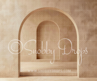 Coffee Geometric Arch Fabric Backdrop-Fabric Photography Backdrop-Snobby Drops Fabric Backdrops for Photography, Exclusive Designs by Tara Mapes Photography, Enchanted Eye Creations by Tara Mapes, photography backgrounds, photography backdrops, fast shipping, US backdrops, cheap photography backdrops