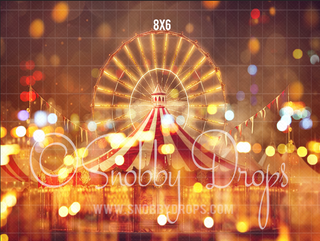 Colorful Circus Tent Ferris Wheel with Lights Fabric Backdrop-Fabric Photography Backdrop-Snobby Drops Fabric Backdrops for Photography, Exclusive Designs by Tara Mapes Photography, Enchanted Eye Creations by Tara Mapes, photography backgrounds, photography backdrops, fast shipping, US backdrops, cheap photography backdrops