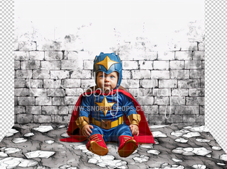 Comic Book Brick Wall Fabric Backdrop-Fabric Photography Backdrop-Snobby Drops Fabric Backdrops for Photography, Exclusive Designs by Tara Mapes Photography, Enchanted Eye Creations by Tara Mapes, photography backgrounds, photography backdrops, fast shipping, US backdrops, cheap photography backdrops