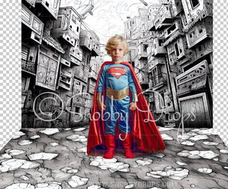 Comic Book Superhero City Fabric Backdrop-Fabric Photography Backdrop-Snobby Drops Fabric Backdrops for Photography, Exclusive Designs by Tara Mapes Photography, Enchanted Eye Creations by Tara Mapes, photography backgrounds, photography backdrops, fast shipping, US backdrops, cheap photography backdrops