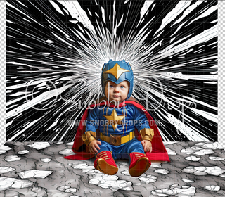 Comic Book Superhero Explosion Fabric Backdrop-Fabric Photography Backdrop-Snobby Drops Fabric Backdrops for Photography, Exclusive Designs by Tara Mapes Photography, Enchanted Eye Creations by Tara Mapes, photography backgrounds, photography backdrops, fast shipping, US backdrops, cheap photography backdrops