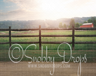 Country Farm Fence Fabric Backdrop-Fabric Photography Backdrop-Snobby Drops Fabric Backdrops for Photography, Exclusive Designs by Tara Mapes Photography, Enchanted Eye Creations by Tara Mapes, photography backgrounds, photography backdrops, fast shipping, US backdrops, cheap photography backdrops