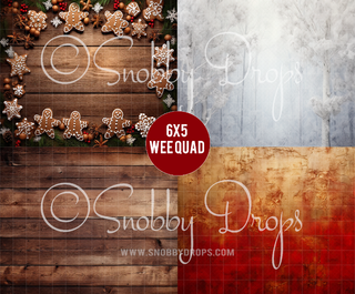 Cozy Christmas Wee Quad-Rubber Wee Floor-Snobby Drops Fabric Backdrops for Photography, Exclusive Designs by Tara Mapes Photography, Enchanted Eye Creations by Tara Mapes, photography backgrounds, photography backdrops, fast shipping, US backdrops, cheap photography backdrops