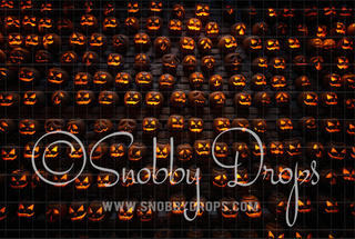 Dark Pumpkin Wall Halloween Fabric Backdrop-Fabric Photography Backdrop-Snobby Drops Fabric Backdrops for Photography, Exclusive Designs by Tara Mapes Photography, Enchanted Eye Creations by Tara Mapes, photography backgrounds, photography backdrops, fast shipping, US backdrops, cheap photography backdrops