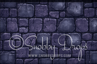 Dark Purple Dark Christmas Cobblestone Street Rubber Backed Floor-Floor-Snobby Drops Fabric Backdrops for Photography, Exclusive Designs by Tara Mapes Photography, Enchanted Eye Creations by Tara Mapes, photography backgrounds, photography backdrops, fast shipping, US backdrops, cheap photography backdrops