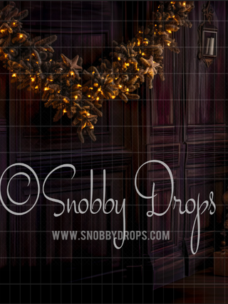 Dark Wood Fireplace 3 Piece Room Set-Photography Backdrop 3P Room Set-Snobby Drops Fabric Backdrops for Photography, Exclusive Designs by Tara Mapes Photography, Enchanted Eye Creations by Tara Mapes, photography backgrounds, photography backdrops, fast shipping, US backdrops, cheap photography backdrops