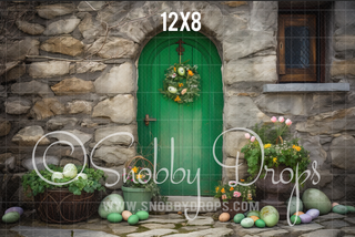 Easter Door Fabric Backdrop-Fabric Photography Backdrop-Snobby Drops Fabric Backdrops for Photography, Exclusive Designs by Tara Mapes Photography, Enchanted Eye Creations by Tara Mapes, photography backgrounds, photography backdrops, fast shipping, US backdrops, cheap photography backdrops