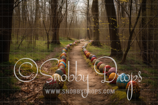 Easter Egg Path Fabric Backdrop-Fabric Photography Backdrop-Snobby Drops Fabric Backdrops for Photography, Exclusive Designs by Tara Mapes Photography, Enchanted Eye Creations by Tara Mapes, photography backgrounds, photography backdrops, fast shipping, US backdrops, cheap photography backdrops