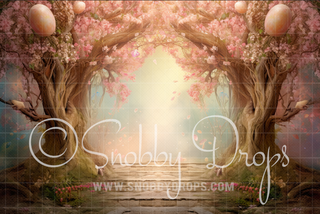 Easter Forest Fabric Backdrop-Fabric Photography Backdrop-Snobby Drops Fabric Backdrops for Photography, Exclusive Designs by Tara Mapes Photography, Enchanted Eye Creations by Tara Mapes, photography backgrounds, photography backdrops, fast shipping, US backdrops, cheap photography backdrops