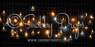 Edison Bulbs Dance Backdrop-Fabric Photography Backdrop-Snobby Drops Fabric Backdrops for Photography, Exclusive Designs by Tara Mapes Photography, Enchanted Eye Creations by Tara Mapes, photography backgrounds, photography backdrops, fast shipping, US backdrops, cheap photography backdrops