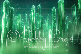 Emerald City Fabric Backdrop-Fabric Photography Backdrop-Snobby Drops Fabric Backdrops for Photography, Exclusive Designs by Tara Mapes Photography, Enchanted Eye Creations by Tara Mapes, photography backgrounds, photography backdrops, fast shipping, US backdrops, cheap photography backdrops