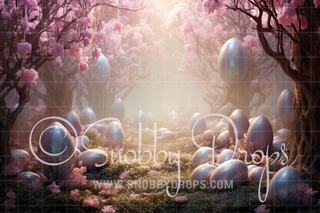 Enchanted Easter Egg Forest Fabric Backdrop-Fabric Photography Backdrop-Snobby Drops Fabric Backdrops for Photography, Exclusive Designs by Tara Mapes Photography, Enchanted Eye Creations by Tara Mapes, photography backgrounds, photography backdrops, fast shipping, US backdrops, cheap photography backdrops