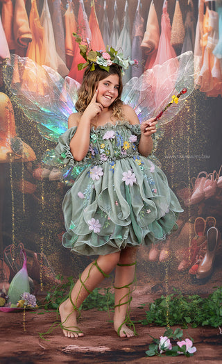 Fairy Closet Fabric Backdrop Sweep-Fabric Photography Sweep-Snobby Drops Fabric Backdrops for Photography, Exclusive Designs by Tara Mapes Photography, Enchanted Eye Creations by Tara Mapes, photography backgrounds, photography backdrops, fast shipping, US backdrops, cheap photography backdrops