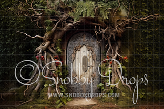 Fairy Wonderland Door Fabric Backdrop-Fabric Photography Backdrop-Snobby Drops Fabric Backdrops for Photography, Exclusive Designs by Tara Mapes Photography, Enchanted Eye Creations by Tara Mapes, photography backgrounds, photography backdrops, fast shipping, US backdrops, cheap photography backdrops