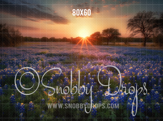 Field of Blue Bonnets Fabric Backdrop-Fabric Photography Backdrop-Snobby Drops Fabric Backdrops for Photography, Exclusive Designs by Tara Mapes Photography, Enchanted Eye Creations by Tara Mapes, photography backgrounds, photography backdrops, fast shipping, US backdrops, cheap photography backdrops