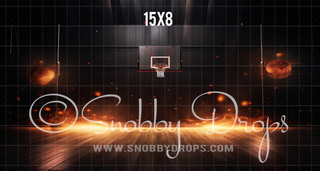 Fiery Basketball Court Sports Fabric Backdrop-Fabric Photography Backdrop-Snobby Drops Fabric Backdrops for Photography, Exclusive Designs by Tara Mapes Photography, Enchanted Eye Creations by Tara Mapes, photography backgrounds, photography backdrops, fast shipping, US backdrops, cheap photography backdrops