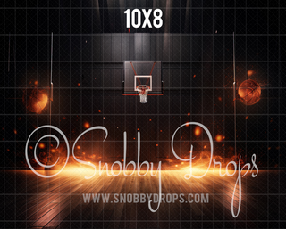 Fiery Basketball Court Sports Fabric Backdrop-Fabric Photography Backdrop-Snobby Drops Fabric Backdrops for Photography, Exclusive Designs by Tara Mapes Photography, Enchanted Eye Creations by Tara Mapes, photography backgrounds, photography backdrops, fast shipping, US backdrops, cheap photography backdrops