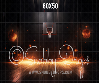 Fiery Basketball Court Sports Fabric Backdrop-Fabric Photography Backdrop-Snobby Drops Fabric Backdrops for Photography, Exclusive Designs by Tara Mapes Photography, Enchanted Eye Creations by Tara Mapes, photography backgrounds, photography backdrops, fast shipping, US backdrops, cheap photography backdrops