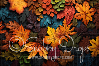 Fine Art Leaves Texture Studio Fabric Backdrop-Fabric Photography Backdrop-Snobby Drops Fabric Backdrops for Photography, Exclusive Designs by Tara Mapes Photography, Enchanted Eye Creations by Tara Mapes, photography backgrounds, photography backdrops, fast shipping, US backdrops, cheap photography backdrops