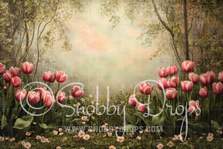 Fine Art Tulip Fabric Backdrop-Fabric Photography Backdrop-Snobby Drops Fabric Backdrops for Photography, Exclusive Designs by Tara Mapes Photography, Enchanted Eye Creations by Tara Mapes, photography backgrounds, photography backdrops, fast shipping, US backdrops, cheap photography backdrops