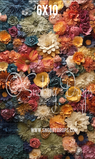 Floral Fine Art Fabric Backdrop Sweep-Fabric Photography Sweep-Snobby Drops Fabric Backdrops for Photography, Exclusive Designs by Tara Mapes Photography, Enchanted Eye Creations by Tara Mapes, photography backgrounds, photography backdrops, fast shipping, US backdrops, cheap photography backdrops