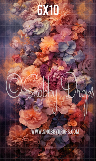 Floral Fine Art Fabric Backdrop Sweep-Fabric Photography Sweep-Snobby Drops Fabric Backdrops for Photography, Exclusive Designs by Tara Mapes Photography, Enchanted Eye Creations by Tara Mapes, photography backgrounds, photography backdrops, fast shipping, US backdrops, cheap photography backdrops