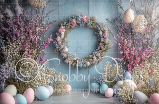 Floral Spring Easter Fabric Backdrop-Fabric Photography Backdrop-Snobby Drops Fabric Backdrops for Photography, Exclusive Designs by Tara Mapes Photography, Enchanted Eye Creations by Tara Mapes, photography backgrounds, photography backdrops, fast shipping, US backdrops, cheap photography backdrops